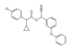 4-Chloro-α-cyclopropylbenzeneacetic acid cyano(3-phenoxyphenyl)methyl ester结构式