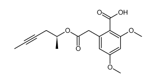 2,4-dimethoxy-6-(1-methylpent-3-ynyloxycarbonylmethyl)benzoic acid Structure