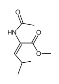 methyl 2-(acetylamino)-4-methylpent-2-enoate结构式