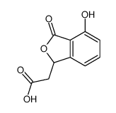 2-(4-hydroxy-3-oxo-1H-2-benzofuran-1-yl)acetic acid结构式