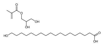 2,3-dihydroxypropyl 2-methylprop-2-enoate,18-hydroxyoctadecanoic acid Structure