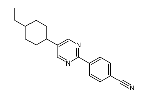反-4-[5-(4-乙基环己基)-2-嘧啶基]苯甲腈结构式