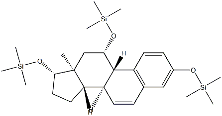 [[Estra-1,3,5(10),6-tetrene-3,11β,17β-triyl]tris(oxy)]tris(trimethylsilane)结构式
