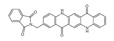 2-[(1,3-dihydro-1,3-dioxo-2H-isoindol-2-yl)methyl]-5,12-dihydroquino[2,3-b]acridine-7,14-dione structure