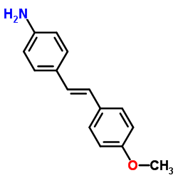 4-氨基-4'-甲氧基二苯乙烯结构式