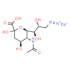 N-乙酰-9-叠氮基-9-脱氧神经氨酸结构式