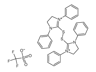 2,2'-dithiobis(1,3-diphenyl-2-imidazolinium) ditriflate Structure