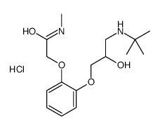 2-[2-[3-[(1,1-dimethylethyl)amino]-2-hydroxypropoxy]phenoxy]-N-methylacetamide monohydrochloride Structure