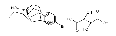 Ajmalan-17,21-diol, 10-bromo-, (17S,21-alpha)-, (R-(R*,R*))-2,3-dihydr oxybutanedioate(1:1) (salt)结构式