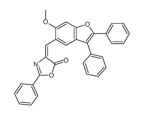 4-((6-methoxy-2,3-diphenylbenzofuran-5-yl)methylene)-2-phenyloxazol-5(4H)-one结构式