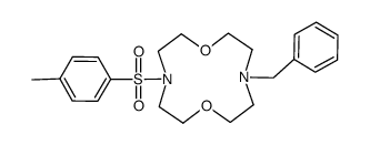 10-benzyl-4-[(4-methylphenyl)sulfonyl]-1,7-dioxa-4,10-diazacyclododecane结构式