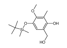 4-((tert-butyldimethylsilyl)oxy)-6-(hydroxymethyl)-3-methoxy-2-methylphenol Structure