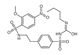 1-butyl-3-[4-[2-[(2-methoxy-4-nitrophenyl)sulfonylamino]ethyl]phenyl]sulfonylurea结构式