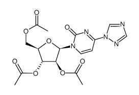 4-(1,2,4-triazol-1-yl)-1-(2',3',5'-tri-O-acetyl-β-D-arabinofuranosyl)pyrimidine-2(1H)one结构式