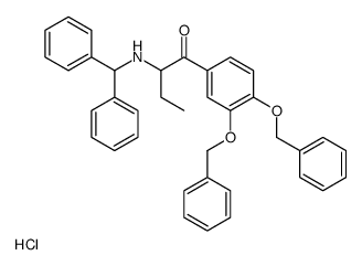rac 1-[3,4-(二苄氧基)苯基]-2-[(二苯基甲基)氨基]-1-丁酮盐酸盐结构式