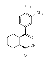 顺-2-(3,4-二甲基苯甲酰基)环己烷-1-甲酸结构式