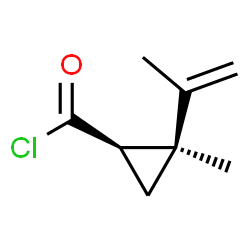 Cyclopropanecarbonyl chloride, 2-methyl-2-(1-methylethenyl)-, cis- (9CI) Structure