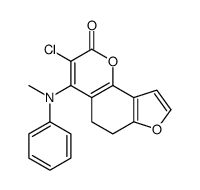 3-chloro-4-(N-methylanilino)-5,6-dihydrofuro[2,3-h]chromen-2-one Structure