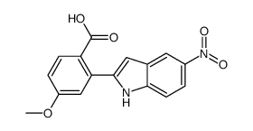 4-methoxy-2-(5-nitro-1H-indol-2-yl)benzoic acid Structure