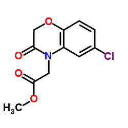 Methyl (6-chloro-3-oxo-2,3-dihydro-4H-1,4-benzoxazin-4-yl)acetate Structure