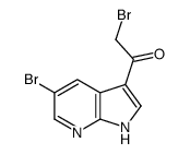 2-溴-1-(5-溴-1H-吡咯并[2,3-B]吡啶-3-基)-乙酮结构式