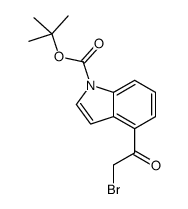 tert-butyl 4-(2-bromoacetyl)indole-1-carboxylate结构式