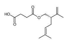 (S)-4-((5-methyl-2-(prop-1-en-2-yl)hex-4-en-1-yl)oxy)-4-oxobutanoic acid结构式