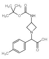 (3-Boc-氨基-1-氮杂啶)-对甲苯乙酸结构式