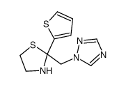 2-thiophen-2-yl-2-(1,2,4-triazol-1-ylmethyl)-1,3-thiazolidine Structure