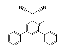 2-(1-methyl-4,6-diphenylpyridin-2-ylidene)propanedinitrile结构式