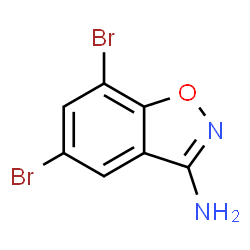 5,7-二溴苯并[d]异恶唑-3-胺结构式