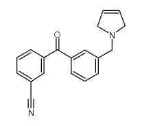 3-CYANO-3'-(3-PYRROLINOMETHYL) BENZOPHENONE结构式