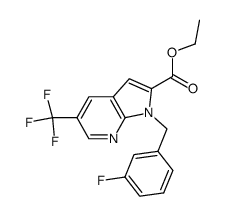 ethyl 5-trifluoromethyl-1-[(3-fluorophenyl)methyl]-1H-pyrrolo[2,3-b]pyridine-2-carboxylate Structure