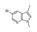 5-Bromo-3-iodo-1-methyl-1H-pyrrolo[2,3-b]pyridine Structure