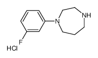 1-(3-氟苯基)高哌嗪 单盐酸盐结构式