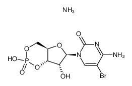 5-bromocytidine cyclic 3',5'-monophosphate ammonium salt Structure