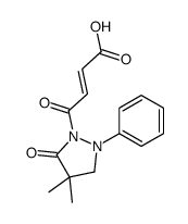 4-(4,4-dimethyl-5-oxo-2-phenylpyrazolidin-1-yl)-4-oxobut-2-enoic acid Structure