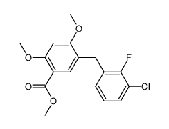 methyl 5-(3-chloro-2-fluorobenzyl)-2,4-dimethoxybenzoate Structure