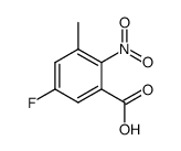 5-氟-3-甲基-2-硝基苯甲酸结构式