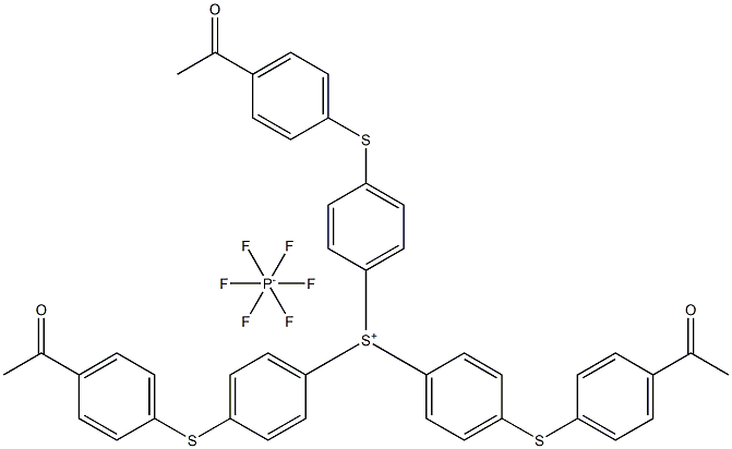 Tris{4-[(4-acetylphenyl)sulfanyl]phenyl}sulfonium hexafluorophosphate Structure