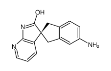 (R)-5-AMINO-1,3-DIHYDROSPIRO[INDENE-2,3'-PYRROLO[2,3-B]PYRIDIN]-2'(1'H)-ONE结构式