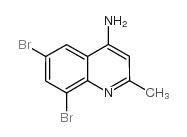 4-氨基-6,8-二溴-2-甲基喹啉结构式