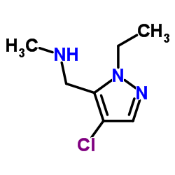 (4-CHLORO-2-ETHYL-2 H-PYRAZOL-3-YLMETHYL)-METHYL-AMINE结构式
