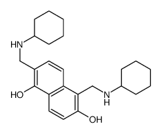 2,5-bis[(cyclohexylamino)methyl]naphthalene-1,6-diol Structure