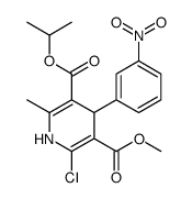 3-O-methyl 5-O-propan-2-yl 2-chloro-6-methyl-4-(3-nitrophenyl)-1,4-dihydropyridine-3,5-dicarboxylate结构式
