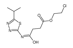 2-chloroethyl 4-oxo-4-[(5-propan-2-yl-1,3,4-thiadiazol-2-yl)amino]butanoate结构式