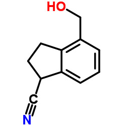 4-(Hydroxymethyl)-1-indanecarbonitrile Structure