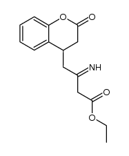 Ethyl 4-(3,4-dihydro-2-oxo-2H-benzopyran-4-yl)-3-iminobutanoate Structure
