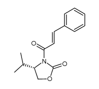(4S)-4-isopropyl-3-[(2E)-3-phenylprop-2-enoyl]-1,3-oxazolidin-2-one结构式
