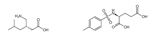 tosyl-L-glutamic acid compound with (S)-3-(aminomethyl)-5-methylhexanoic acid (1:1) Structure